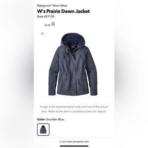 Patagonia Prairie Dawn Women’s Jacket - Blue - Large - Style #27150